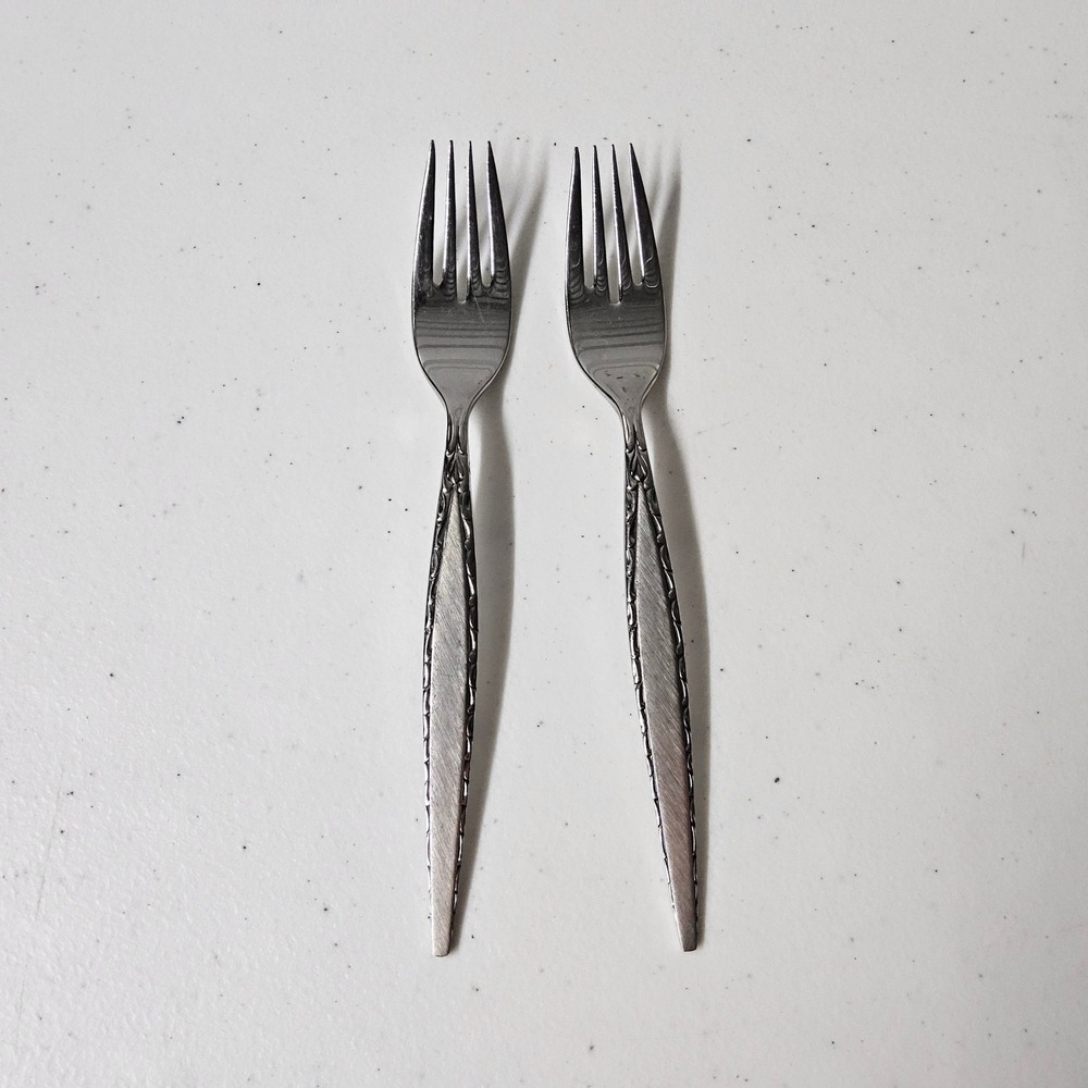 Vintage Oneida Community Venetia Stainless Steel Flatware Dinner Forks‎ ser of 2